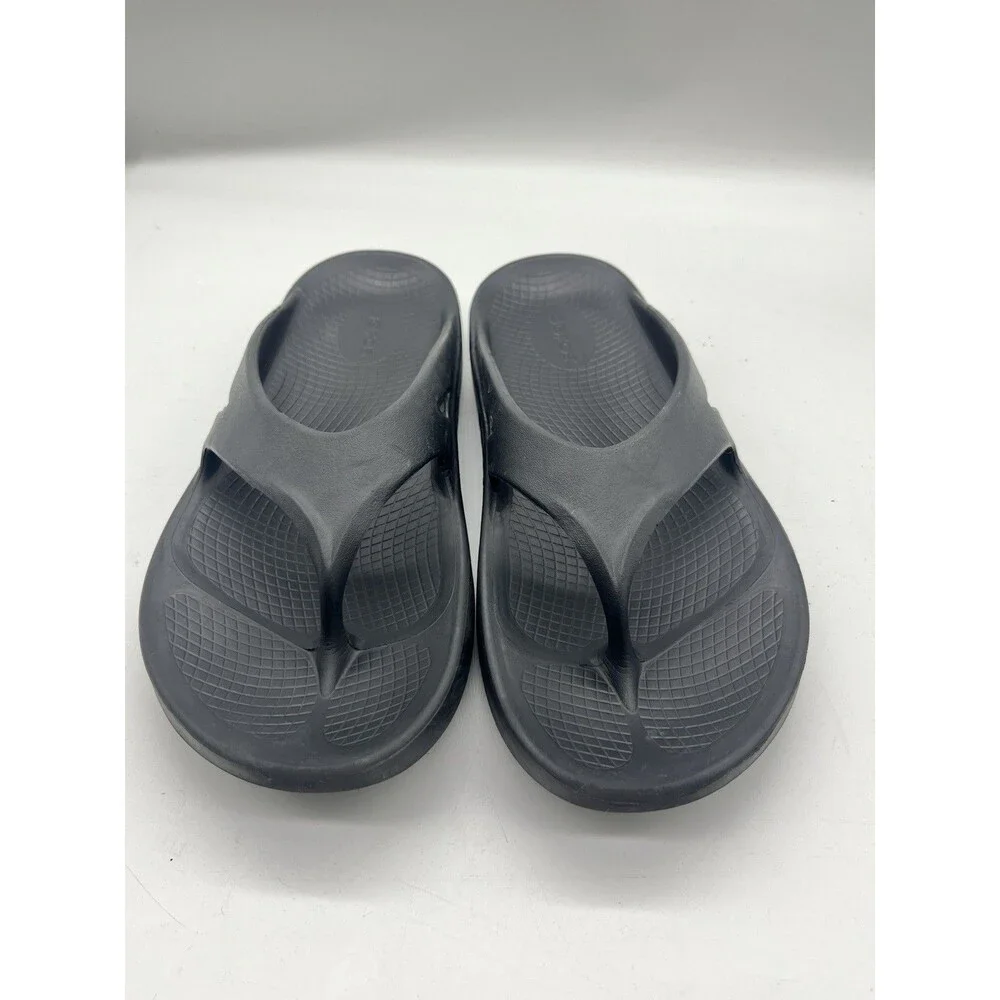 OOFOS OOriginal Black Thong Sandals Flip Flops Recovery Men's Size 9 Womens 11